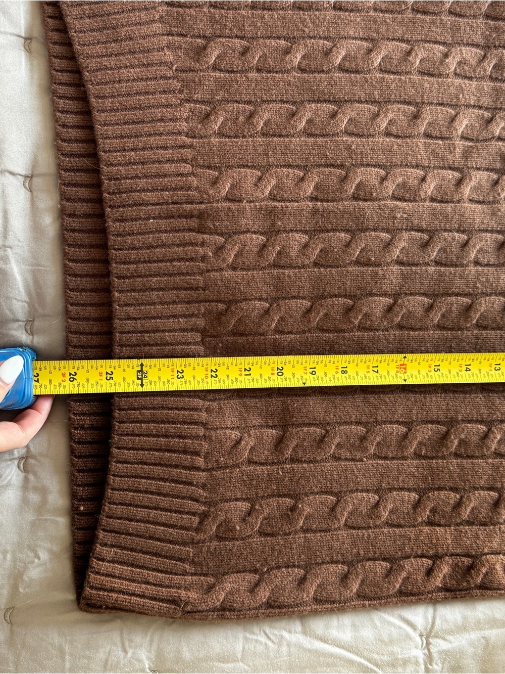 Aritzia Cable Knit Crew Sweater in Brown - Picture 5 of 5
